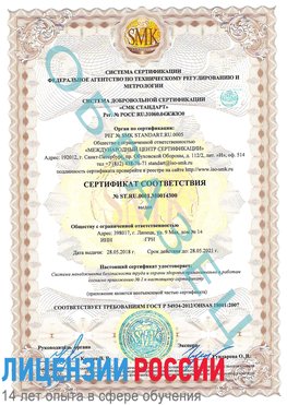 Образец сертификата соответствия Сочи Сертификат OHSAS 18001